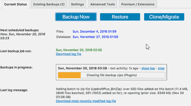 How to backup your WordPress site in one minute to be risk free in 2022 UpdraftPlus